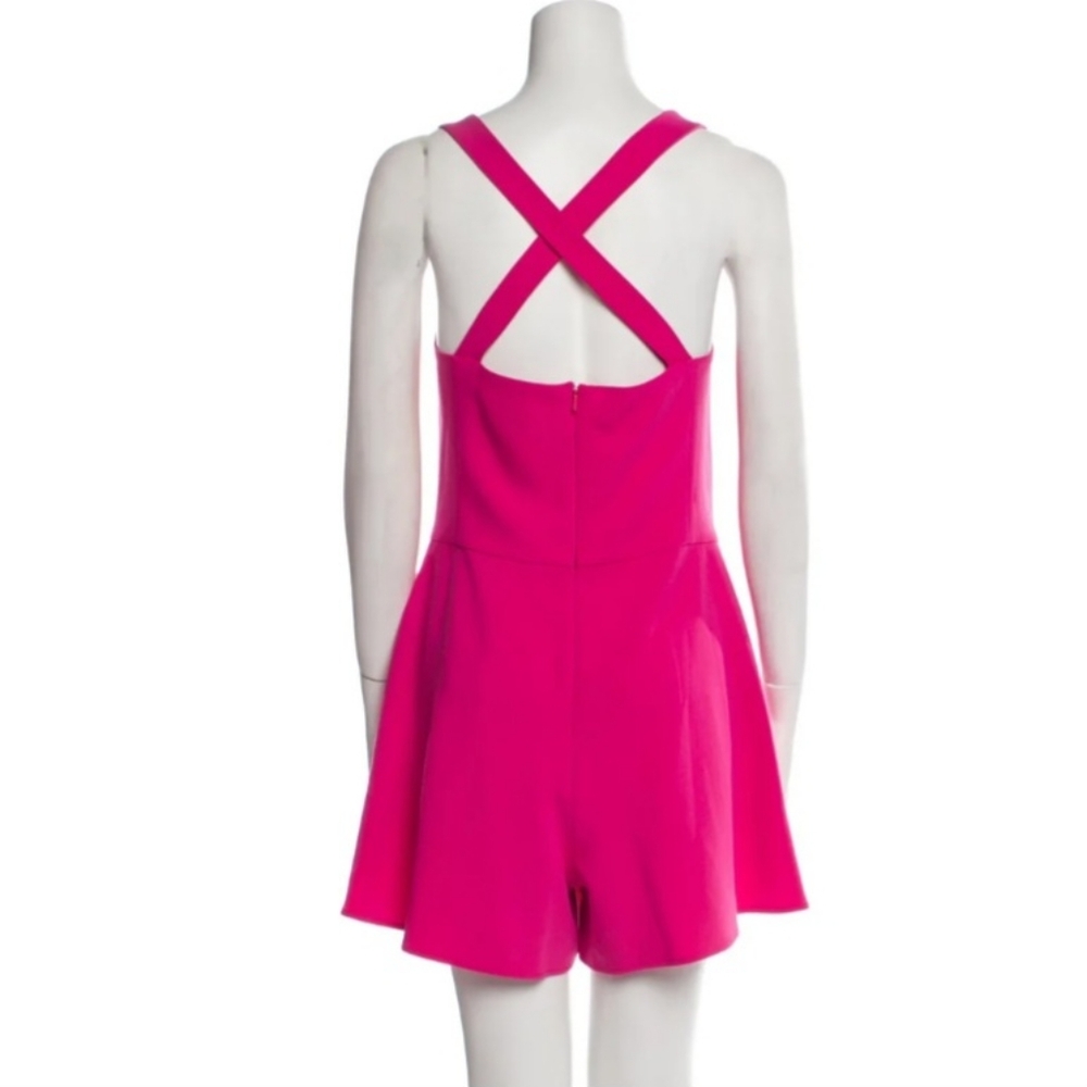 Black Halo Emerson Pink Playsuit Romper Crisscross Straps - 10 - Picture 4 of 10